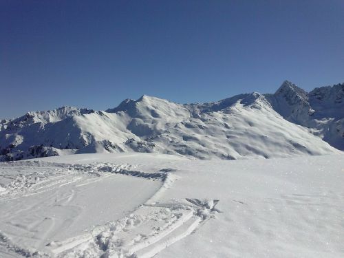 mountains winter snow