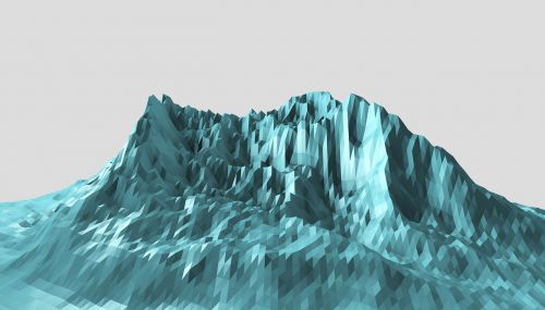 mountains polygonal a few polygons