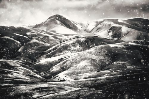 mountains winter landscape