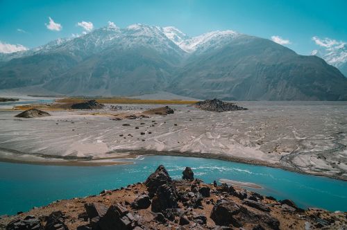 mountains landscape water