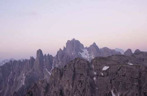 mountains clouds scenery