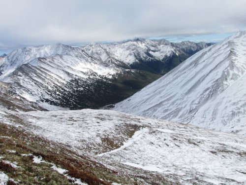 mountains height the first snow