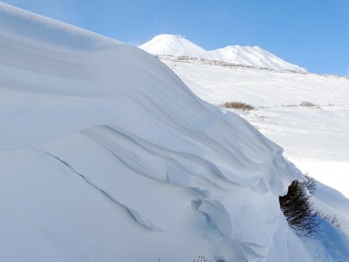 mountains snow cornice