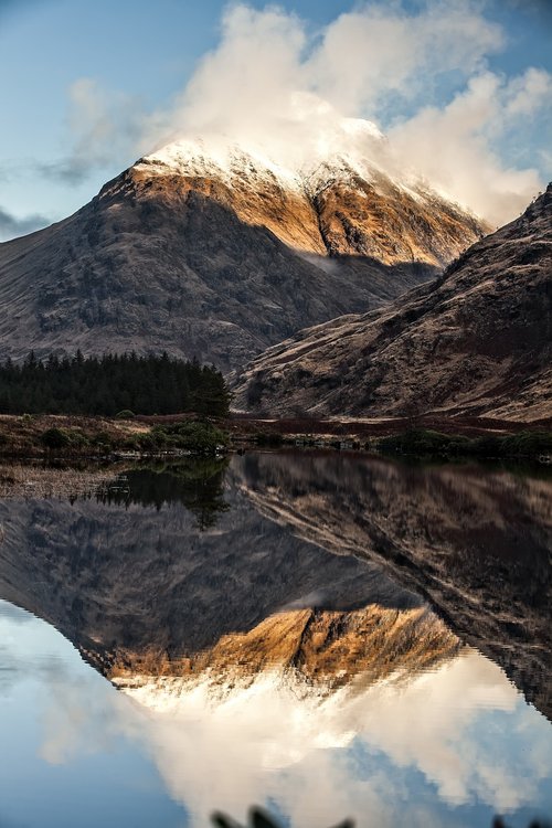 mountains  lake