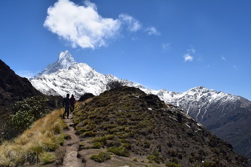 mountains  trekking  nepal