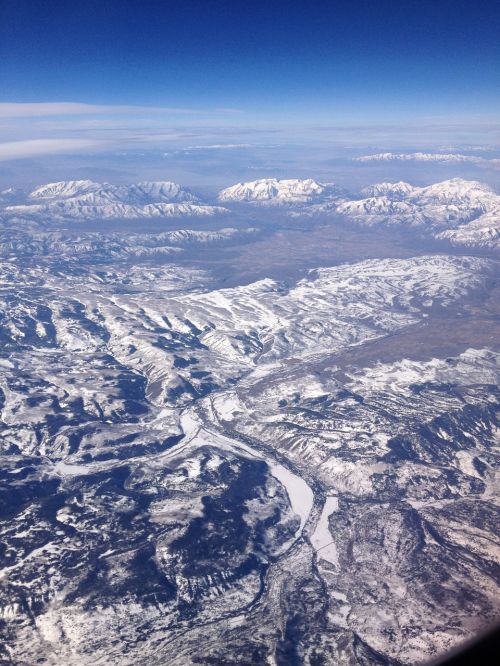 mountains aerial view landscape