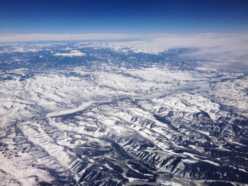 mountains aerial view landscape