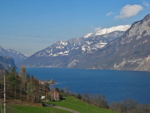 mountains  switzerland  lake walen