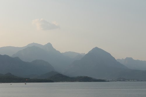 mountains  sea  landscape