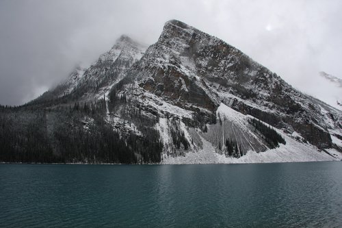 mountains  jasper  lake
