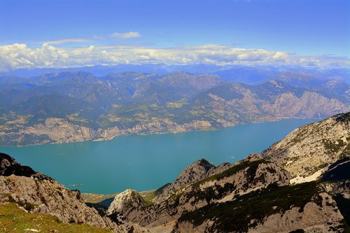 mountains  lake  garda