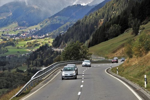 mountains  highway  asphalt