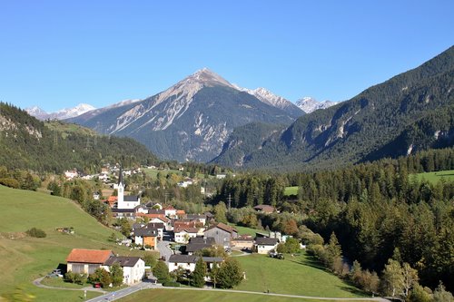 mountains  village  engadin