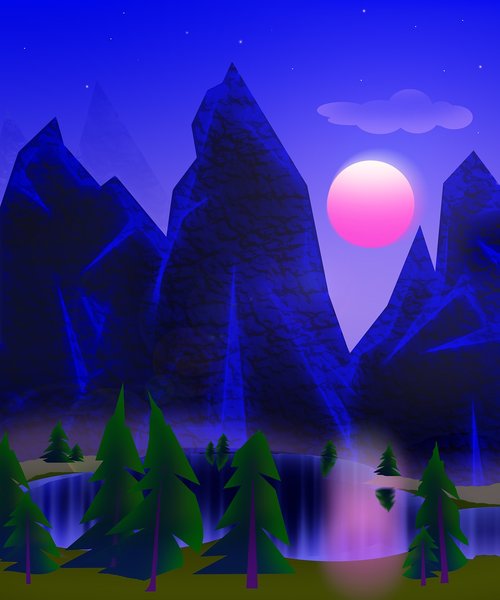 mountains  dawn  landscape