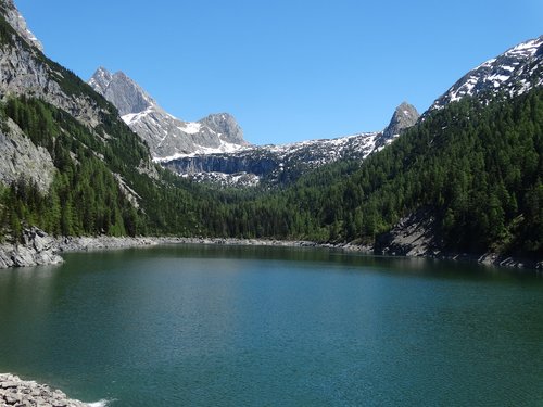 mountains  lake  nature