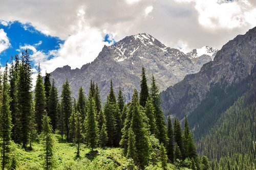 mountains  tianshan  snow