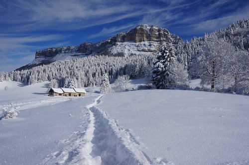 mountains  snow  nature