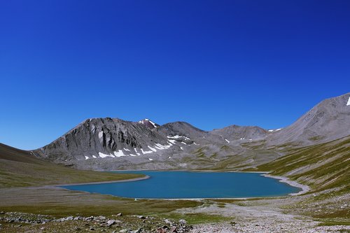 mountains  lake  hike