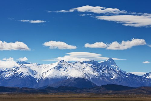 mountains  sky  clouds