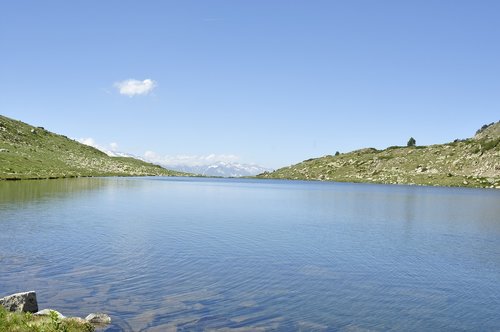 mountains  lake  sky