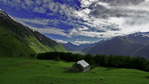 mountains  clouds  landscape