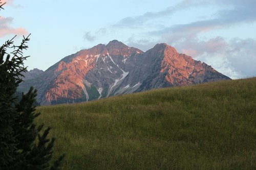 mountains  nature  sunset