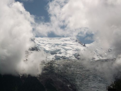 mountains glacier crevasse