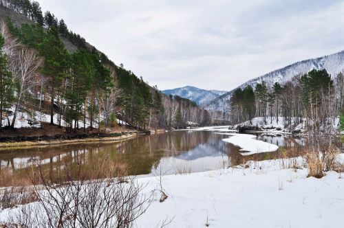 mountains nature snow