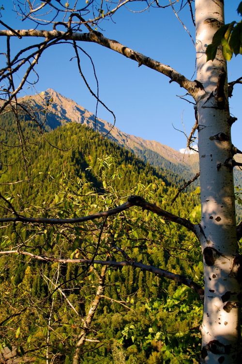 mountains sky nature