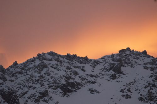 mountains sunrise nature