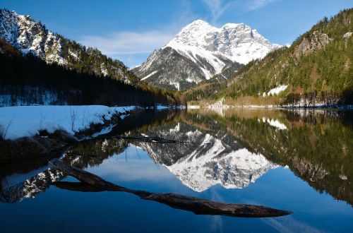 mountains lake nature