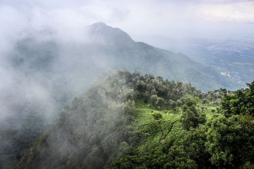 mountains green nature