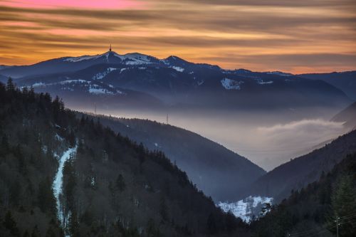 mountains landscape abendstimmung