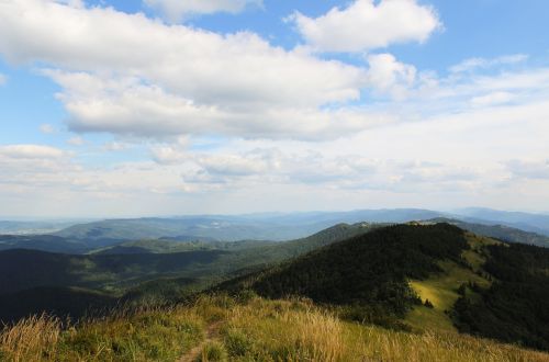 mountains sky clouds