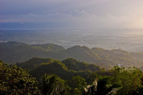 mountains green sunrise