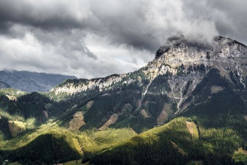 mountains clouds weather