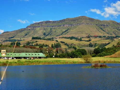 Mountains And Pond