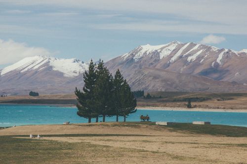 mountains landscape river landscape