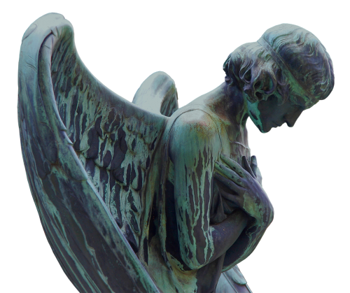mourning angel sculpture