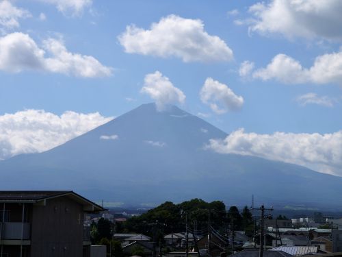 mt fuji cloud sky