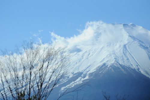 mt fuji winter landscape