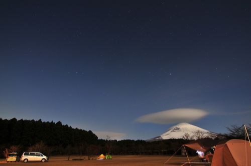 mt fuji night camping