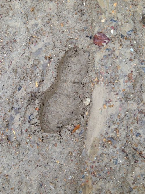 muddy footprint mud