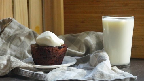 muffin  milk  dessert