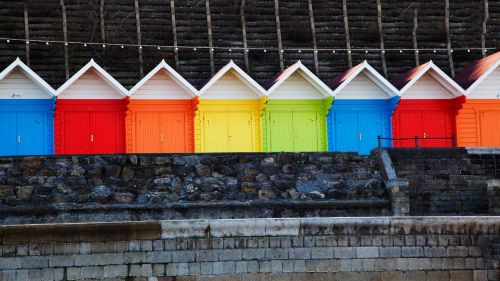 Multi Colored Huts