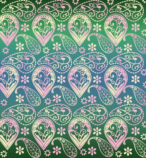 Multi Colored Paisley Pattern Paper