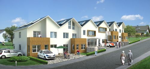 multi-family home villa rendering