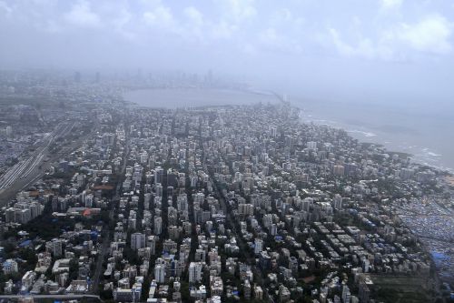 mumbai aerial view sea coast