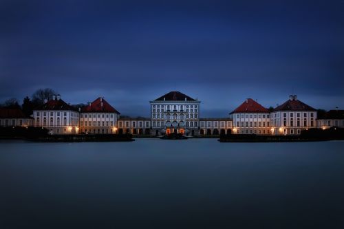munich nymphenburg palace blue hour