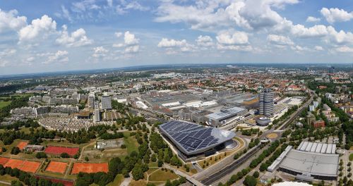 munich aerial view city